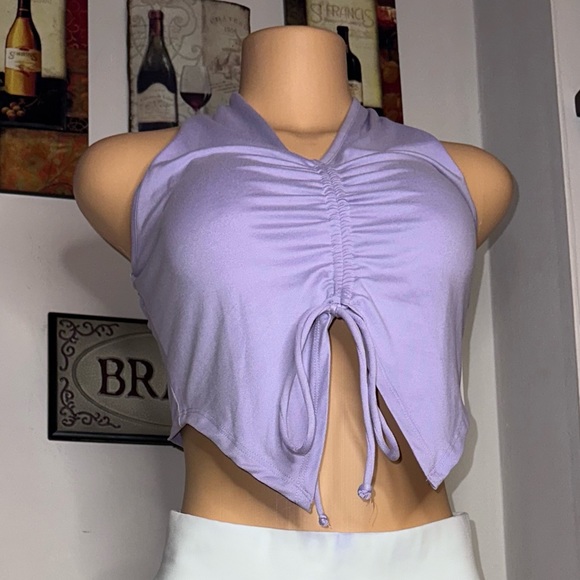 Tops - OCASSION CROP TOP SIZE XL LIGHT PURPLE - EUC